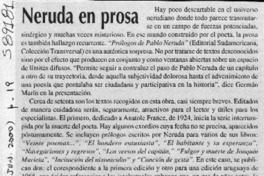 Neruda en prosa