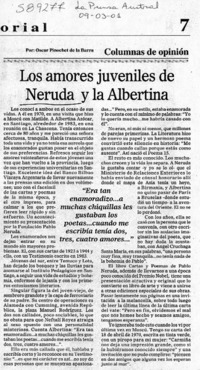 Los amores juveniles de Neruda y la Albertina