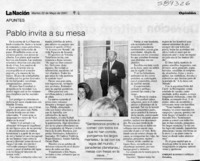 Pablo invita a su mesa