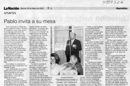 Pablo invita a su mesa