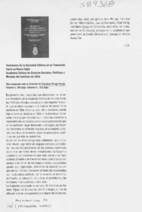 Testimonio de la sociedad chilena en su transición hacia un nuevo siglo  [artículo] E. Z. E.