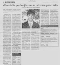 "Hace falta que los jóvenes se interesen por el arte"  [artículo]