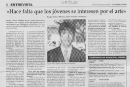 "Hace falta que los jóvenes se interesen por el arte"  [artículo]