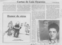 Cartas de Luis Oyarzún  [artículo] Marino Muñoz Lagos