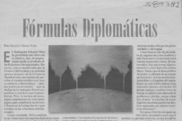 Fórmulas diplomáticas  [artículo] Cristián Garay Vera