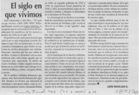 El siglo en que vivimos  [artículo] Luis Moulian E.