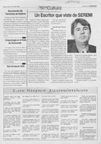 Un escritor que viste de SEREMI  [artículo]