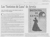 Los "Instintos de luna" de Arvetiz  [artículo]