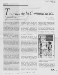 Teorías de la comunicación  [artículo] Rodolfo Zuloaga