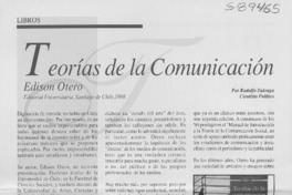 Teorías de la comunicación  [artículo] Rodolfo Zuloaga