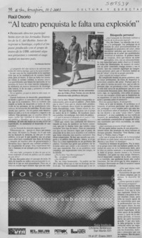 "Al teatro penquista le falta una explosión"  [artículo] Marcelo Sánchez