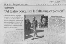 "Al teatro penquista le falta una explosión"  [artículo] Marcelo Sánchez