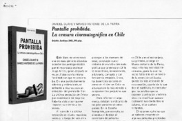 Pantalla prohibida  [artículo] Sergio Godoy E.