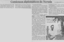 Comienzos diplomáticos de Neruda  [artículo] Marino Muñoz Lagos