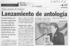 Lanzamiento de antología  [artículo] Claudia Tosetti