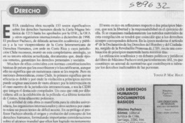 Los derechos humanos, documentos básicos  [artículo] Tomás P. Mac Hale