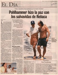 Pohlhammer hizo la paz con los salvavidas de Reñaca