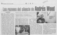 Las razones del silencio de Andrés Wood