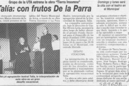 Talía, con frutos De la Parra  [artículo]