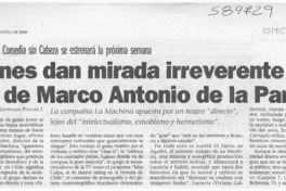 Jóvenes dan mirada irreverente a obra de Marco Antonio de la Parra  [artículo] Leopoldo Pulgar I: