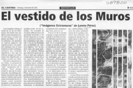 El vestido de los muros  [artículo] Hugo Metzdorff N.