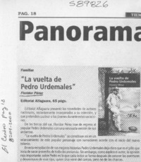 La vuelta de Pedro Urdemales  [artículo]