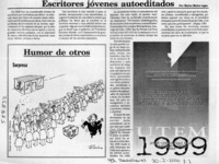Escritores jóvenes autoeditados  [artículo] Marino Muñoz Lagos