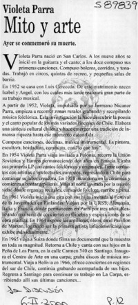 Mito y arte  [artículo]