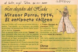 Nicanor Parra, 1914, el antipoeta chileno