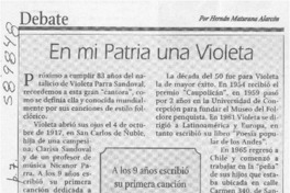 En mi patria una Violeta  [artículo] Hernán Maturana Alarcón