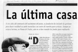 La última casa de Neruda  [artículo] Magdalena Aninat