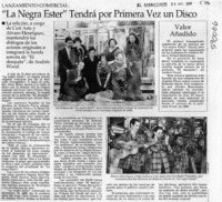 "La Negra Ester" tendrá por primera vez un disco  [artículo]
