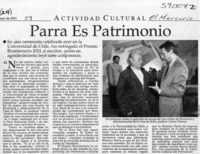 Parra es patrimonio  [artículo]