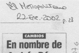 En nombre de Andrés Pérez