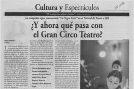 Y ahora qué pasa con el gran circo teatro?