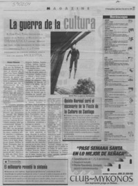 La guerra de la cultura  [artículo] Ximena Villanueva