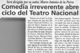 Comedia irreverente abre ciclo del Teatro Nacional  [artículo]
