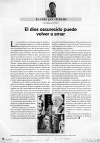 El dios oscurecido puede volver a amar  [artículo] Gonzalo Pérez