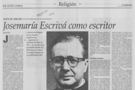 Josemaría Escrivá como escritor