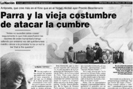 Parra y la vieja costumbre de atacar la cumbre  [artículo]