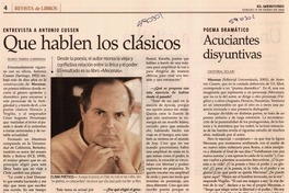 Que hablen los clásicos