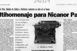 Multihomenaje para Nicanor Parra  [artículo]