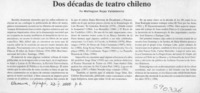 Dos décadas de teatro chileno  [artículo] Wellington Rojas Valdebenito