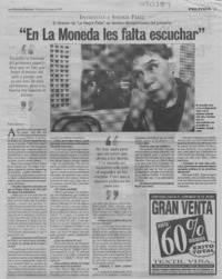 "En La Moneda les falta escuchar"  [artículo] Rafael Gumucio