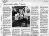 La memoria del tío Roberto  [artículo] Enrique Ramírez Capello