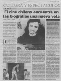 El cine chileno encuentra en las biografías una nueva veta  [artículo] Rafael Valle R.