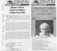 Nicanor Parra tiene la palabra  [artículo]