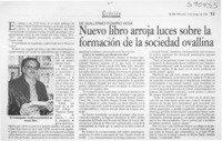 Nuevo libro arroja luces sobre la formación de la sociedad ovallina  [artículo]