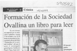 Formación de la sociedad ovallina un libro para leer  [artículo]