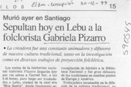 Sepultan hoy en Lebu a la foclorista Gabriela Pizarro